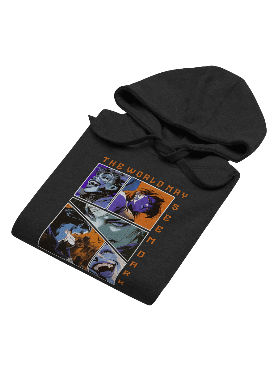 "The world may seem dark" Panel Front Unisex Printed Hoodie product image (6)