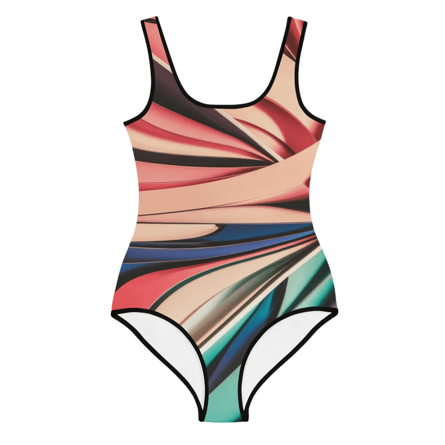 TDS Music Youth Abstract Swimsuit in Vibrant Colors (Sizes 8-20) product image (3)
