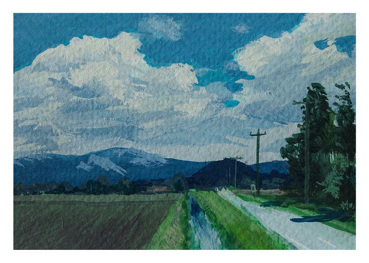 Blue Country Lane - Art Print product image (1)