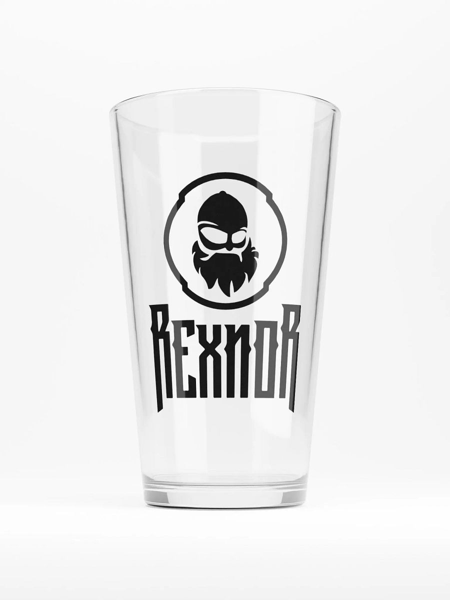 REXNOR Pint Glass (Black Logo + Text) product image (1)