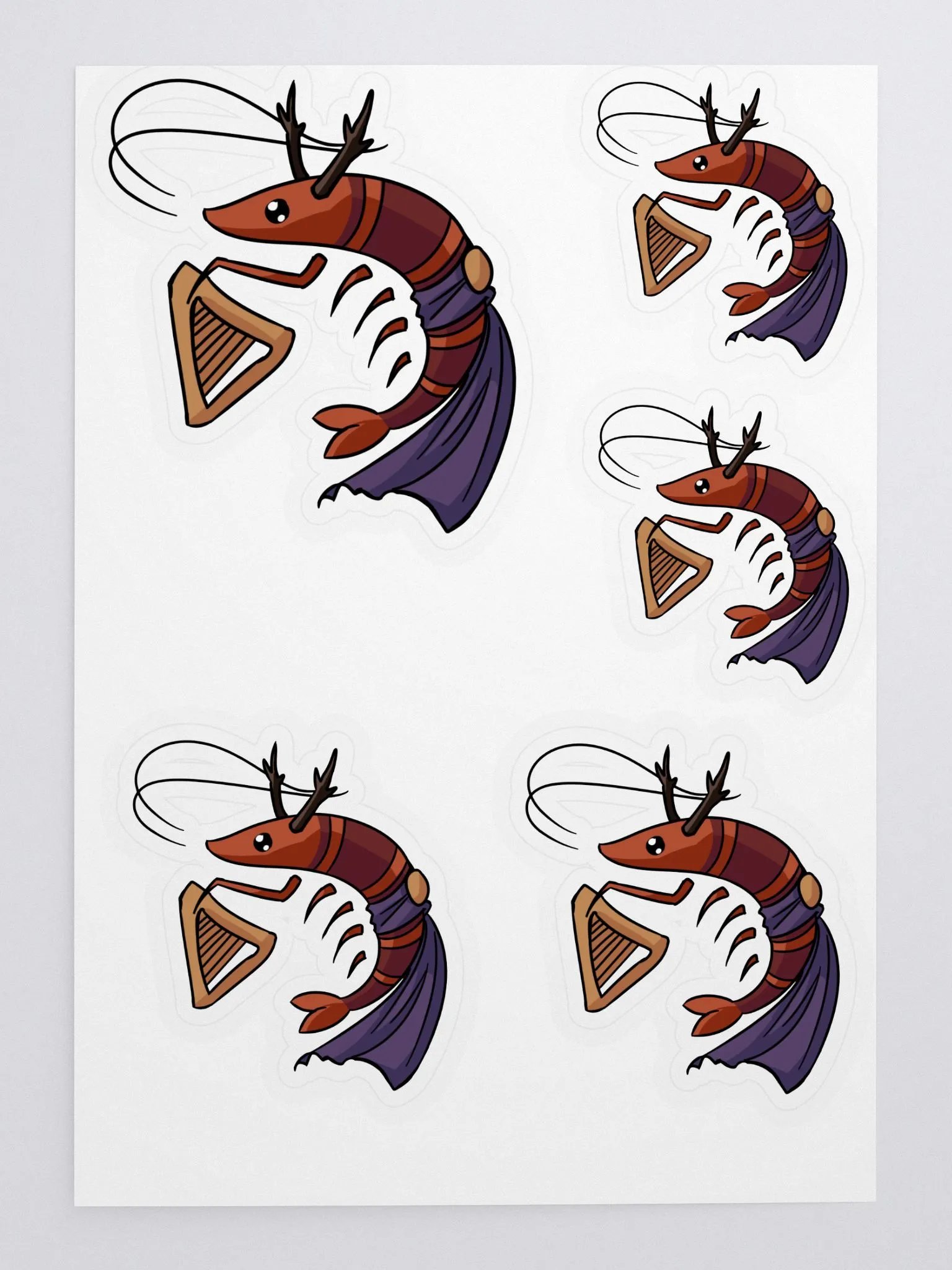 Shrimp Sticker Sheet product image (1)
