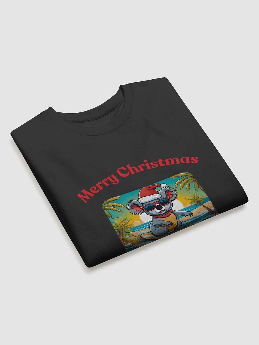 Festive Koala Surf Scene Merry Christmas Sweatshirt - Red product image (3)