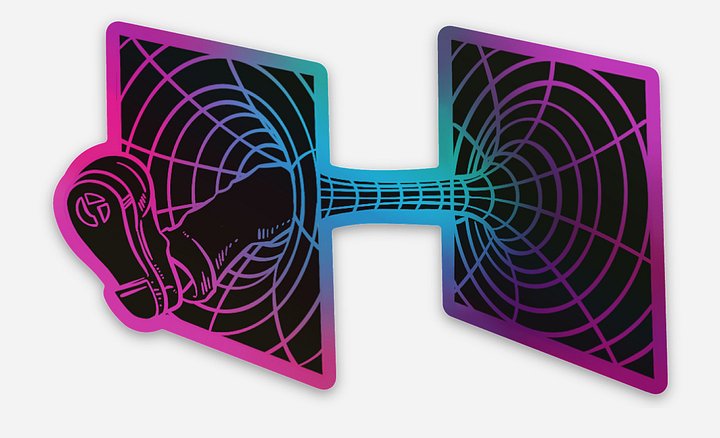 Holographic Wormhole Sticker product image (1)
