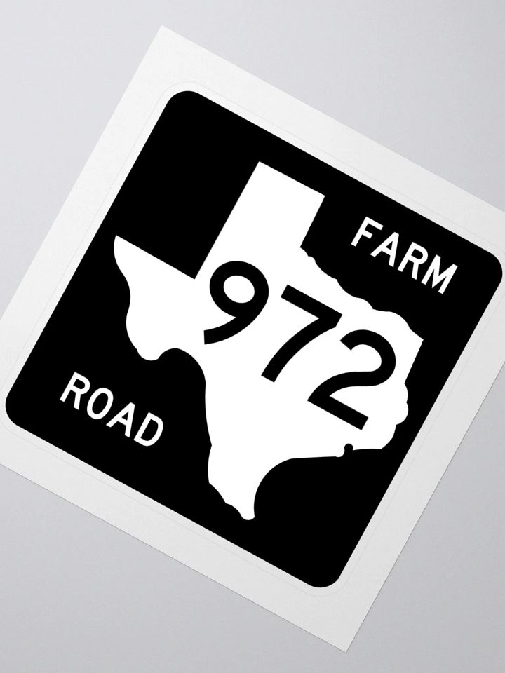 Texas Farm Road Sign FM 972 Sticker product image (2)