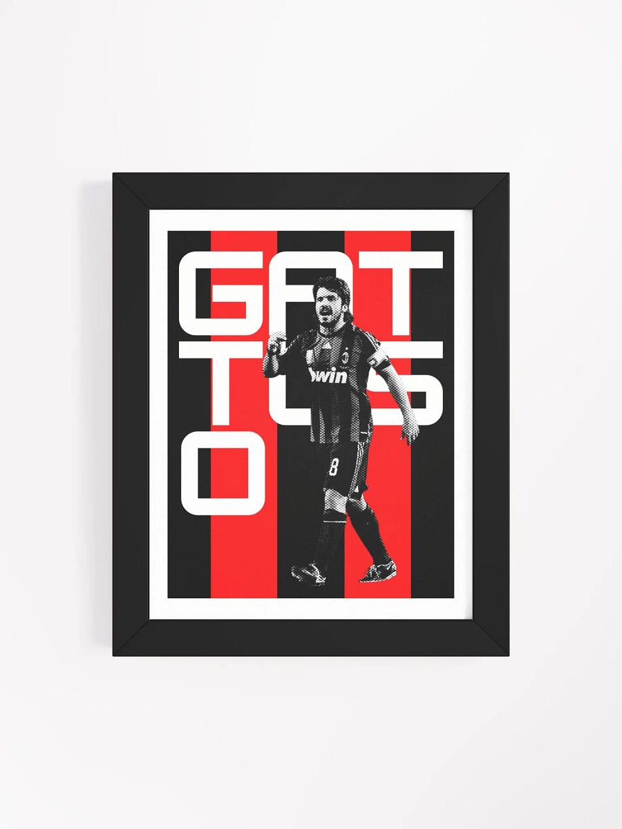 Gennaro Gattuso BW AC Milan Name Art Framed Print product image (3)
