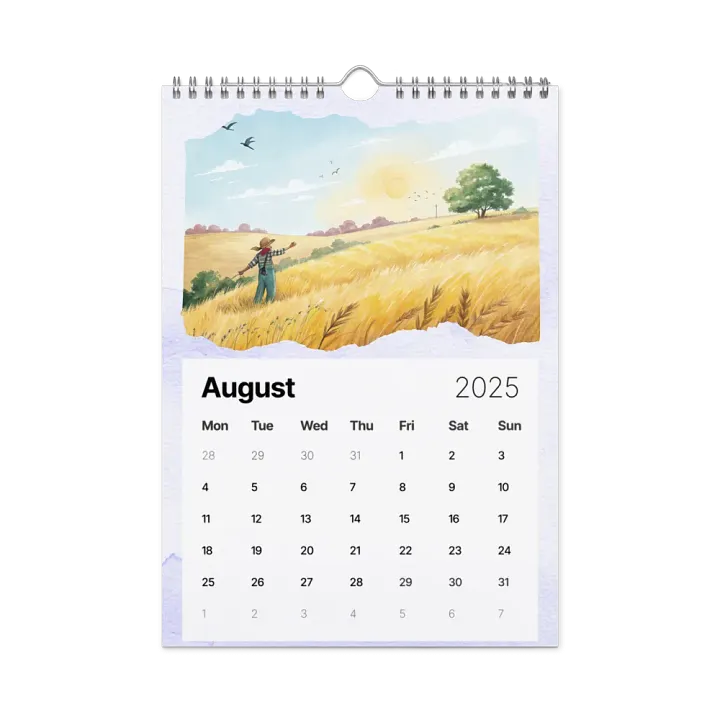 WATERCOLOR SEASONAL SCENES WALL CALENDAR 2025 product image (2)