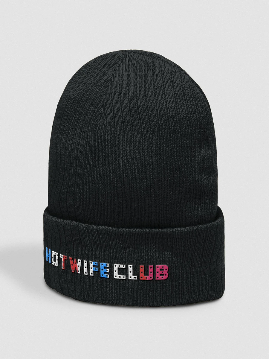 Hot Wife Club red white and blue embroidered beanie product image (6)