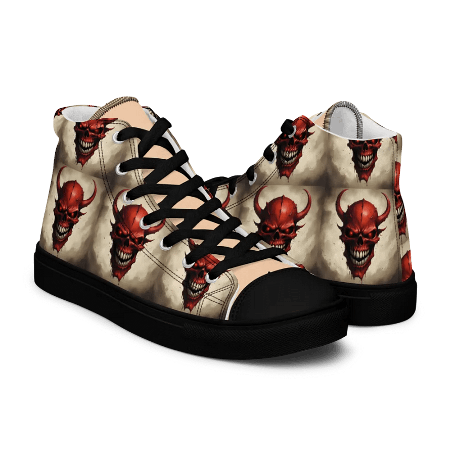 Demon Skull Grid Men's High Tops product image (11)