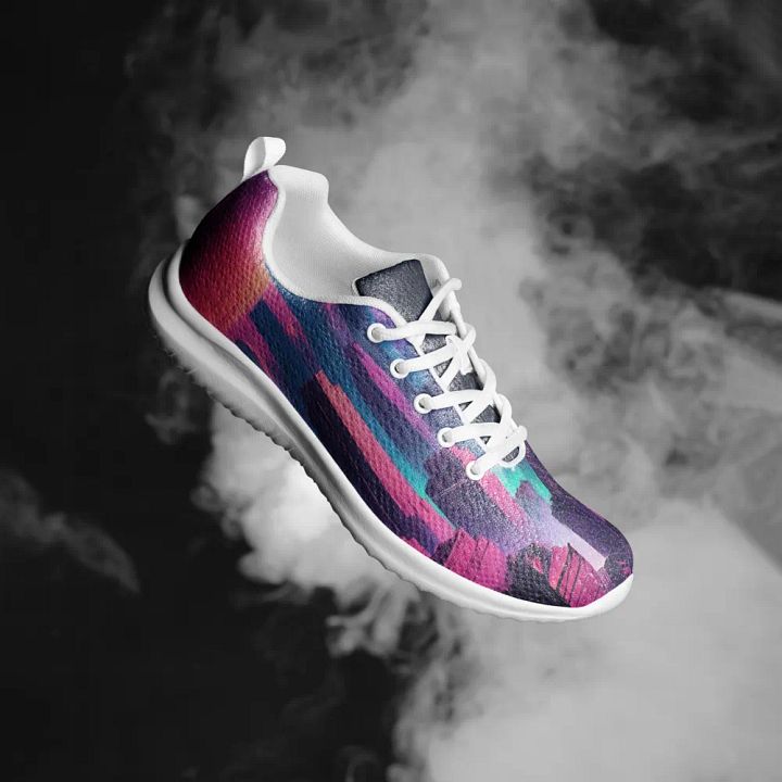 Vaporwave New York City All Over Print Athletic Shoes product image (1)