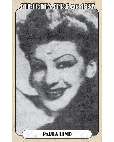 PAULA LIND
“...a slim redhead who seems to put more thought into her strut. Her peel is accompanied by strenuous grinding and...