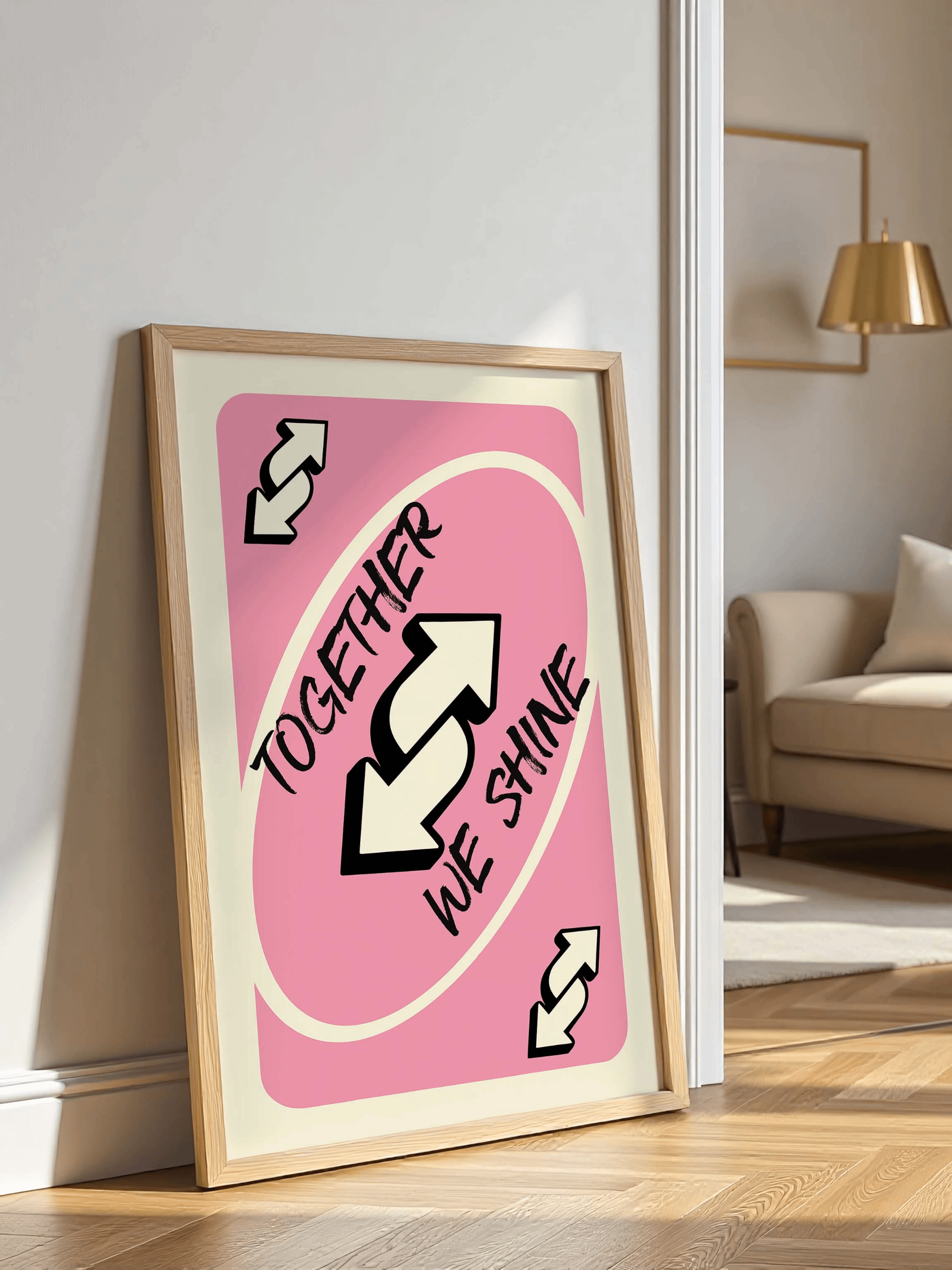 Forever Together Print Pink Retro Wall Art Printable product image (6)