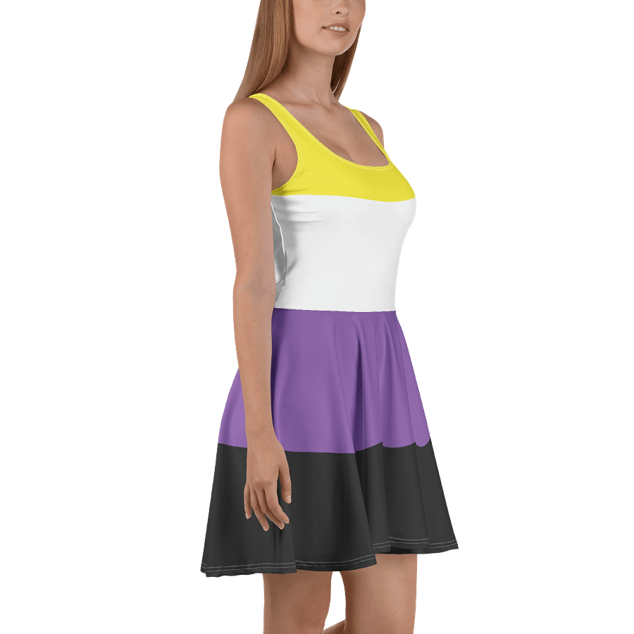Non-binary Pride Flag Skater Dress product image (3)