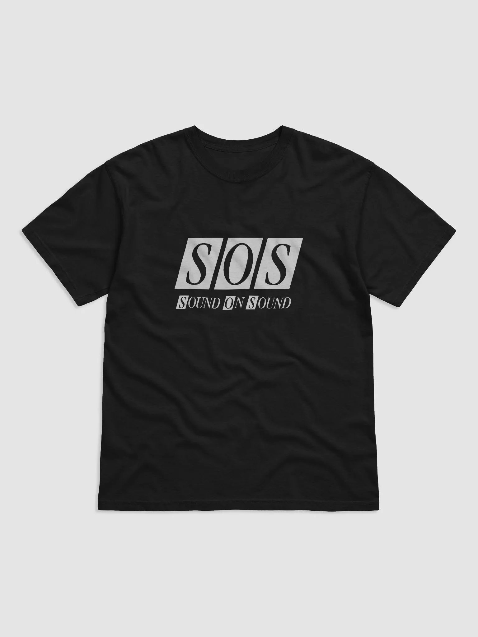 Mens Black T-Shirt - White Big SOS Logo product image (1)