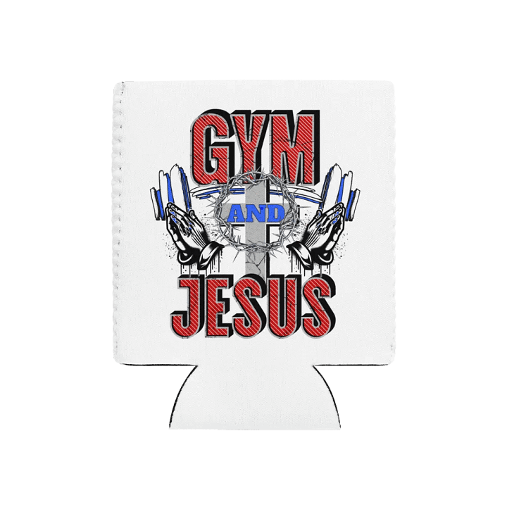 Gym And Jesus Weightlifting Can Cooler product image (1)