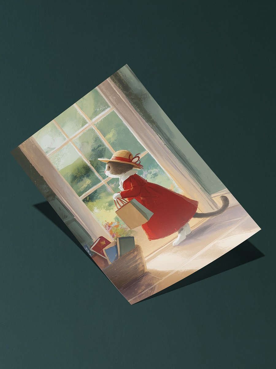 The Curious Cat Art Print product image (20)