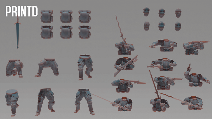 Antioch Shocktrooper Soldiers - Trench Crusade Scale model kit grimdark religious soldiers Hobby Resin Scale Models product image (2)