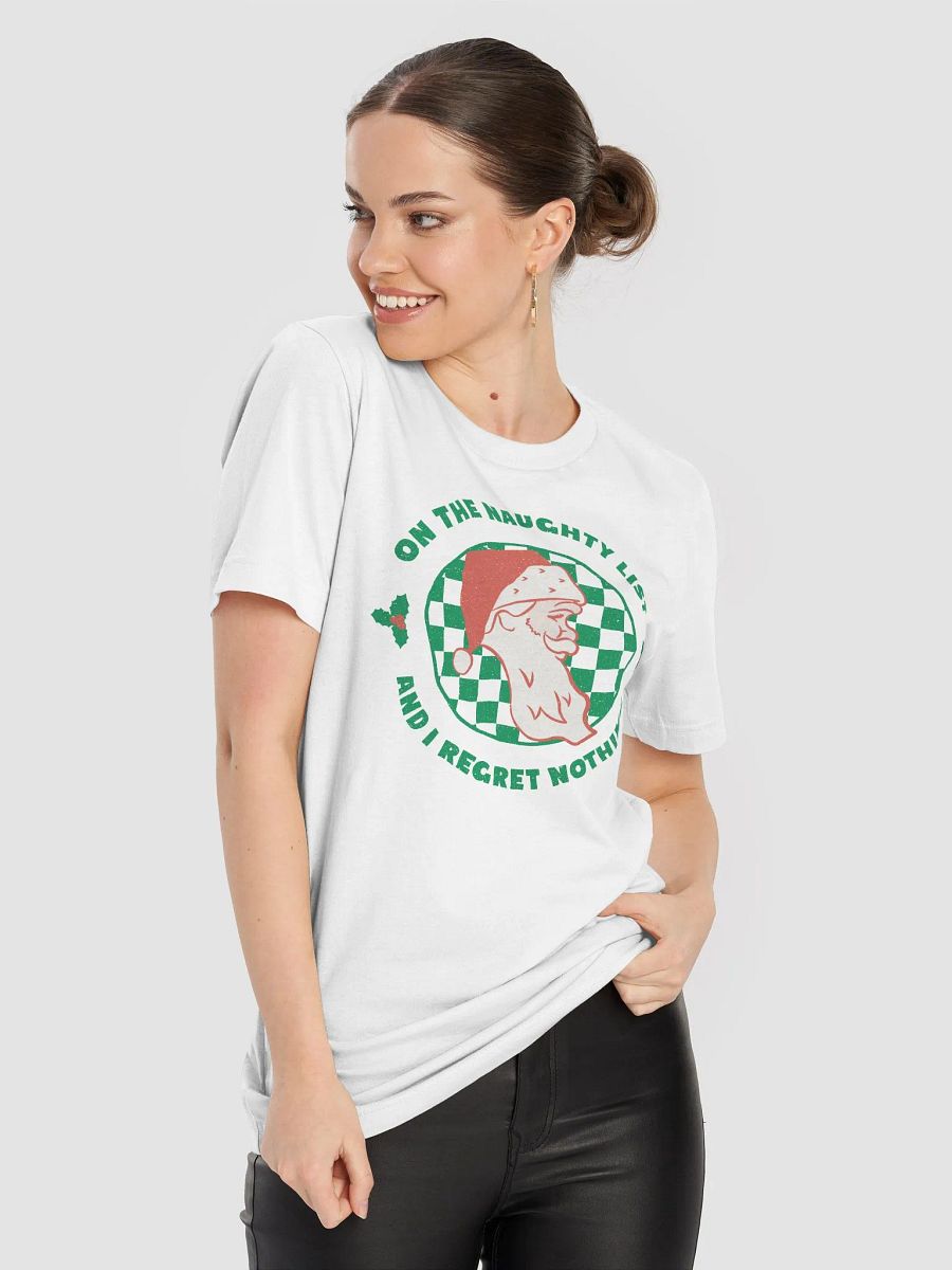 On The Naughty List And I Regret Nothing Retro Christmas T-Shirt product image (51)