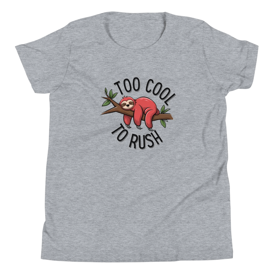 Too Cool To Rush Red Sloth Kids T Shirt product image (1)