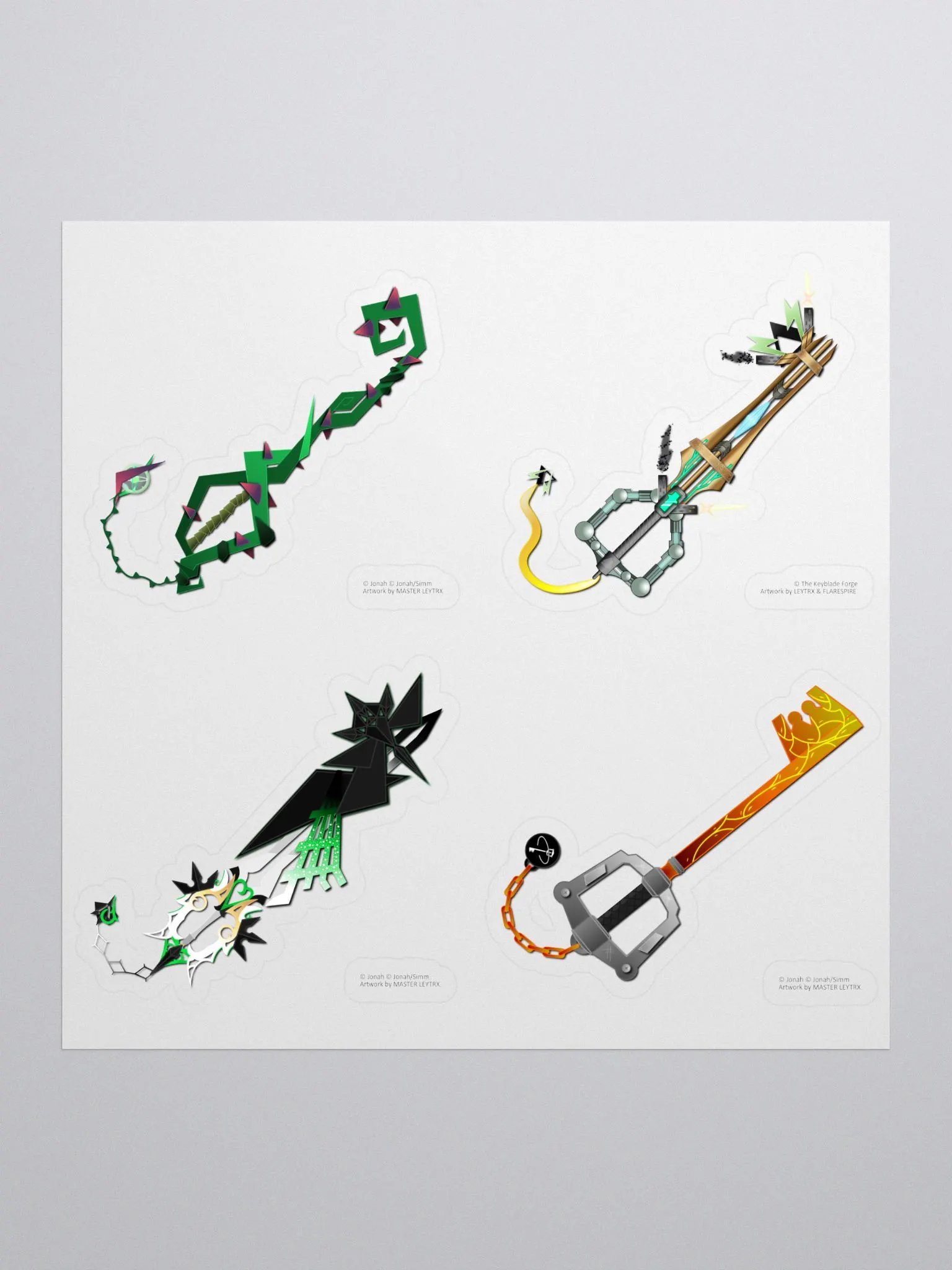 Custom Keyblade Sticker Sheet 1 product image (1)