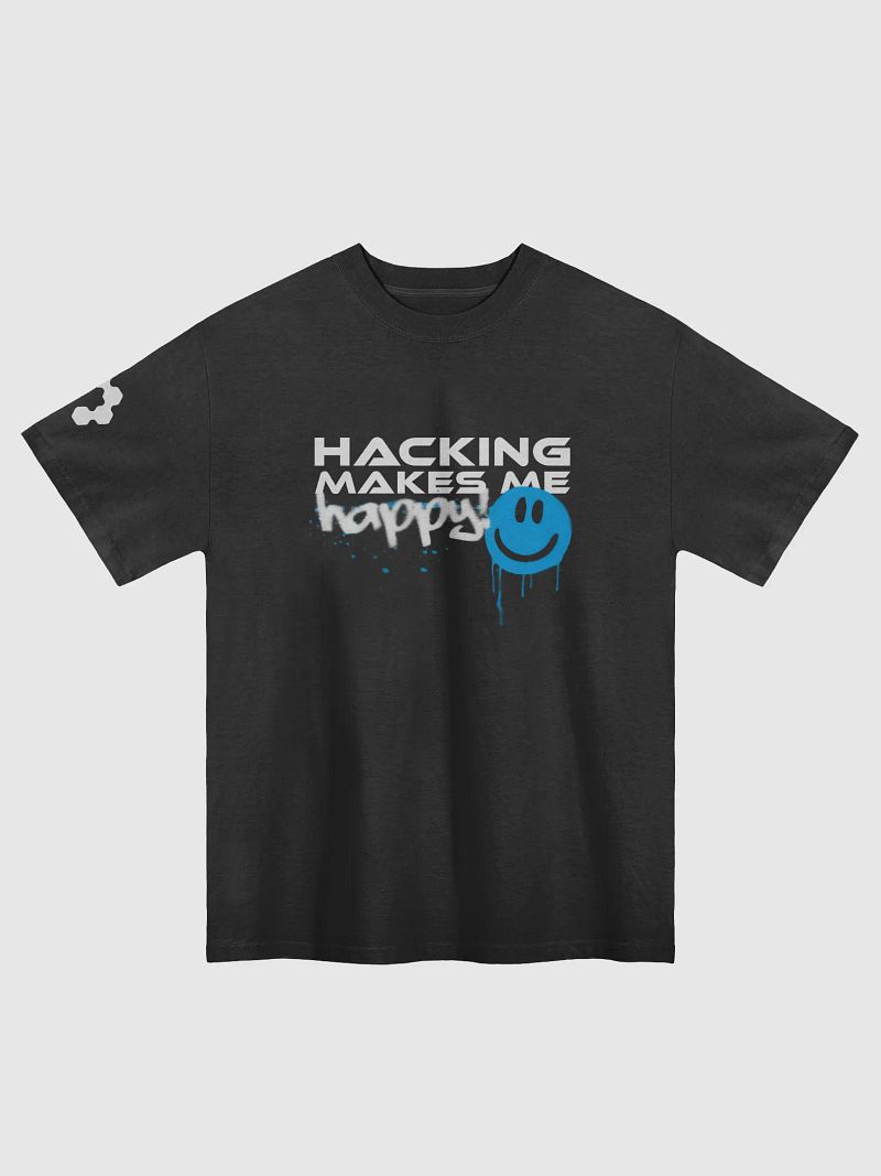 Hacking Makes Me Happy! T-Shirt (Blue)
