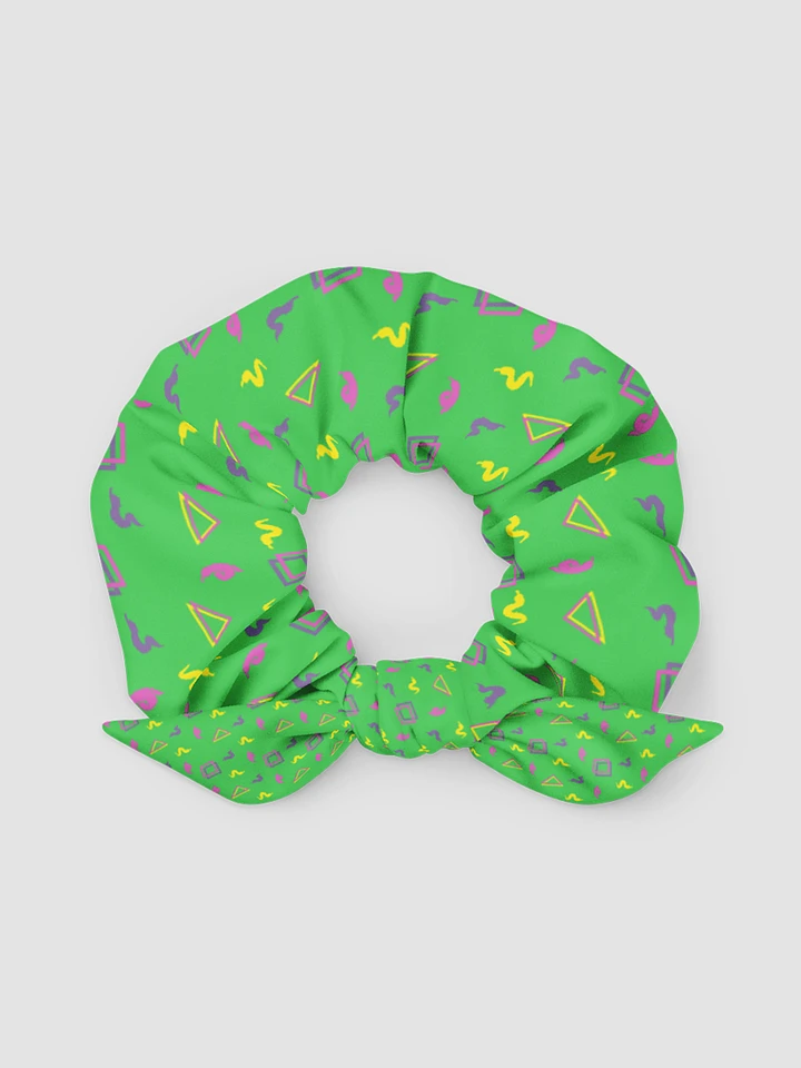 Oh Worm green pattern scrunchie product image (1)