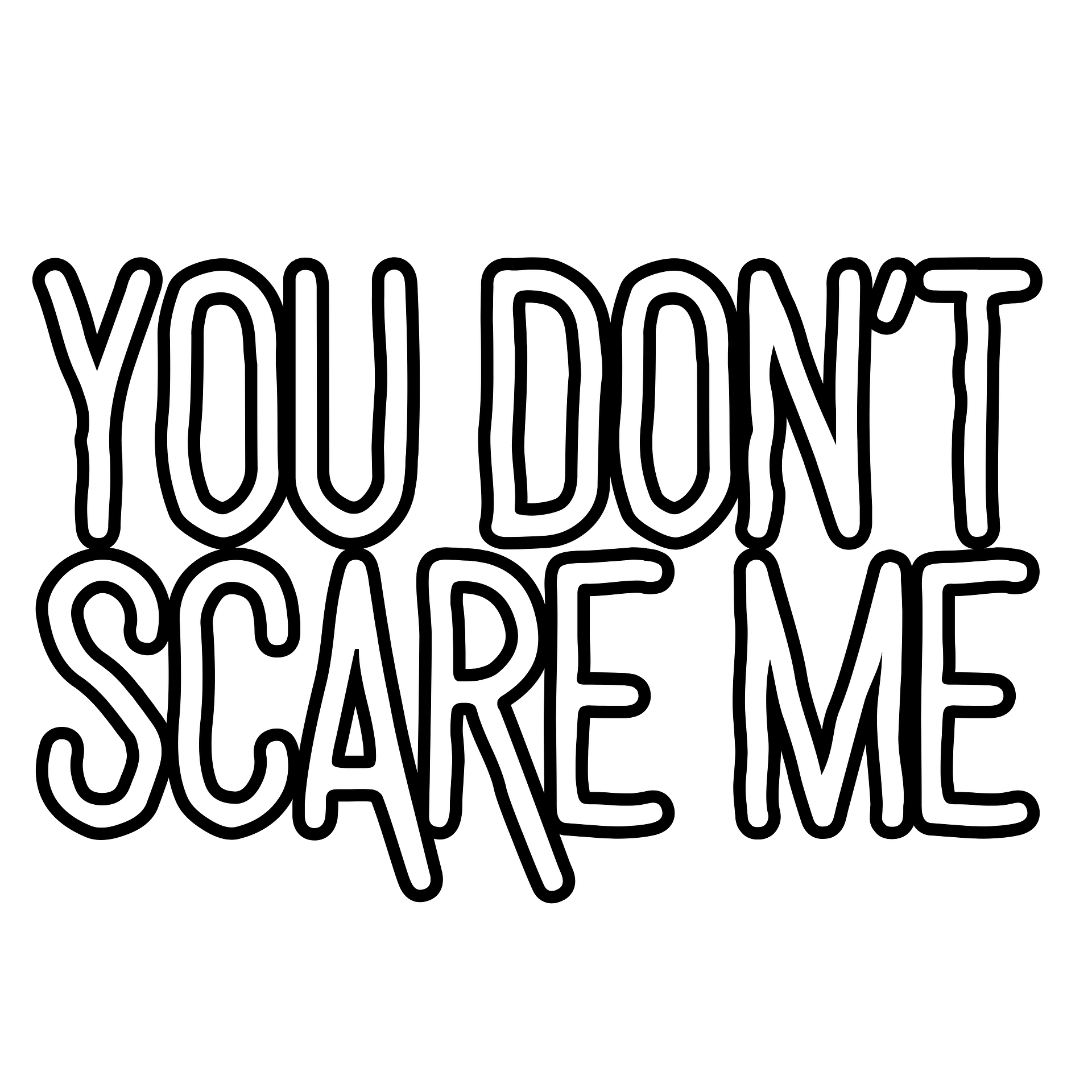 You Don't Scare Me Beanie White Thread product image (41)