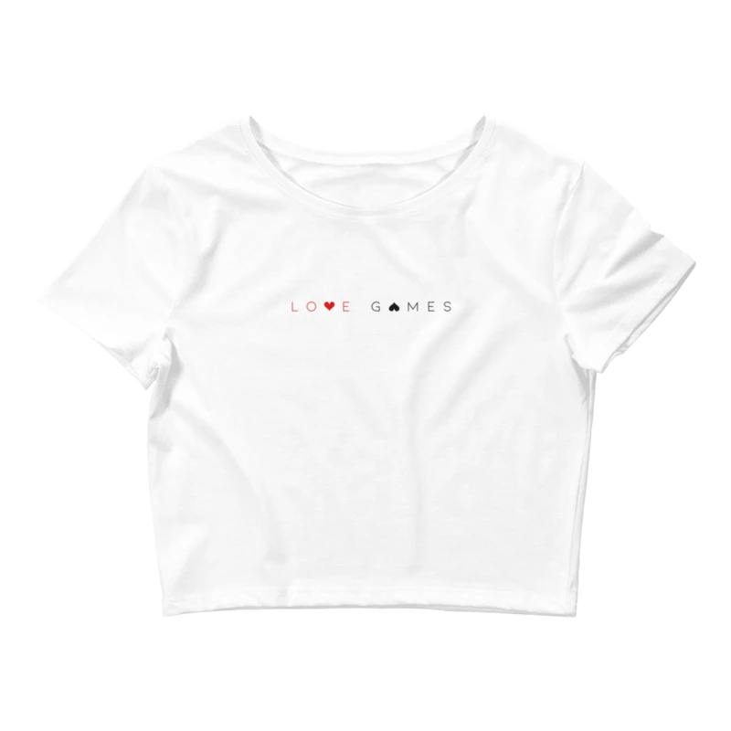 Love Games Women’s Crop Tee - White product image (1)