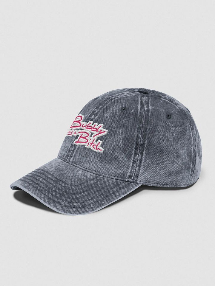 Bubbly and a B*tch embroidered vintage wash dad hat (pink bubble design) product image (2)