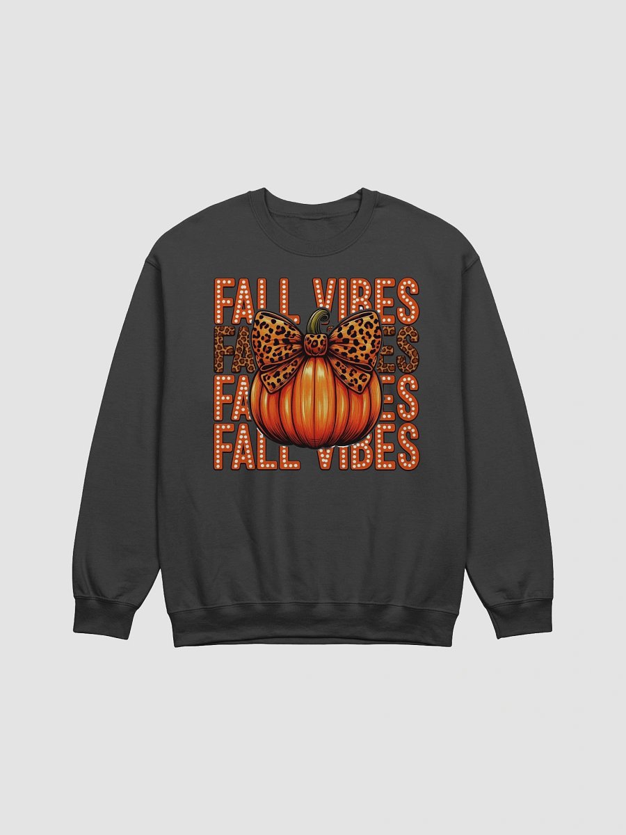 Leopard Bow Pumpkin Fall Vibes Sweatshirt product image (3)