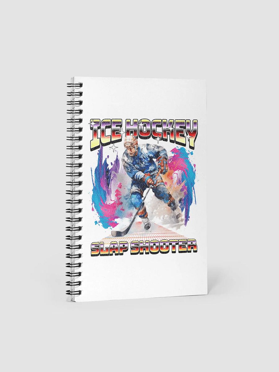 Ice Hockey Slap Shooter Vibrant Spiral Notebook product image (1)