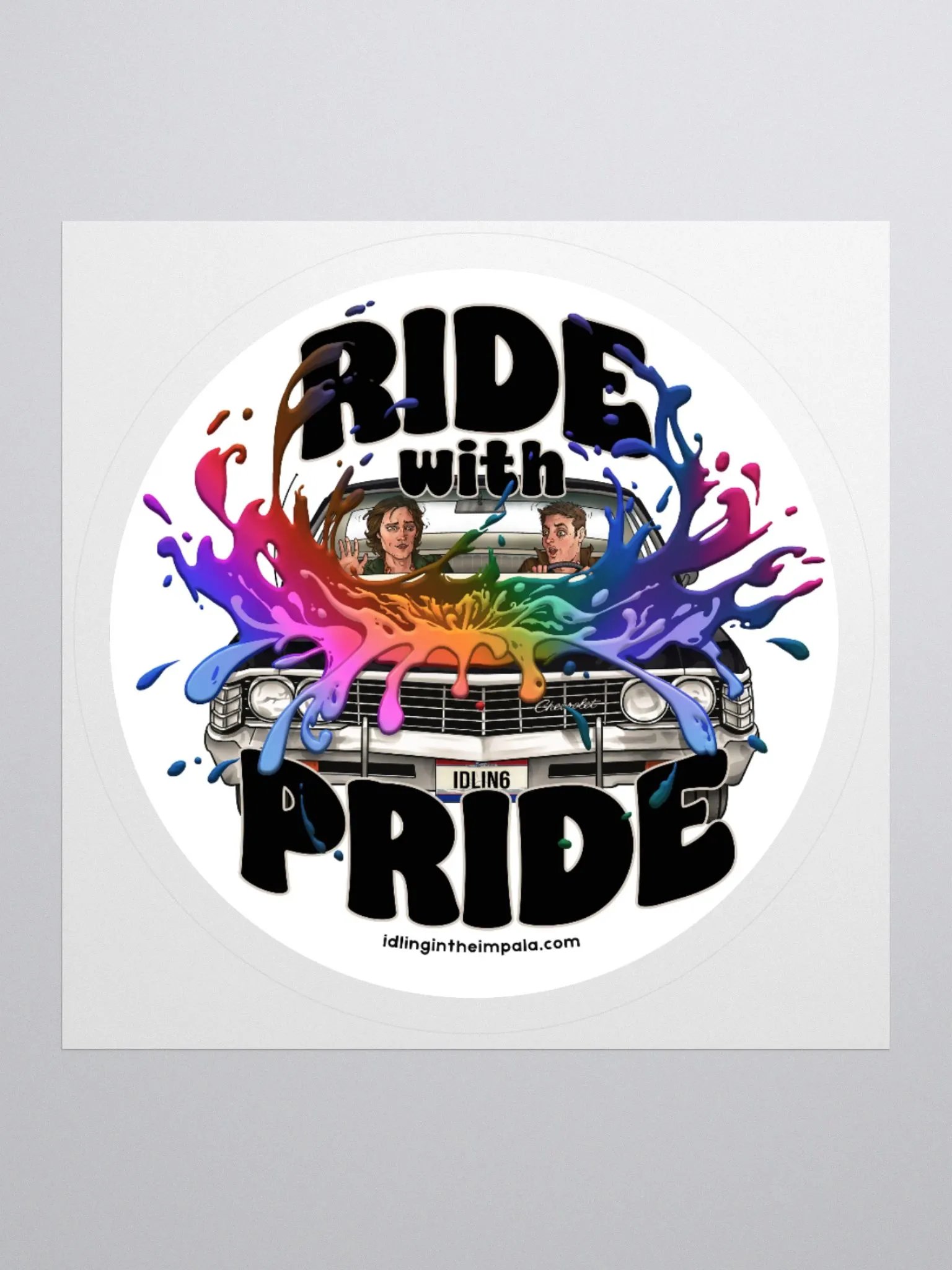Ride with Pride Sticker - Circle product image (1)