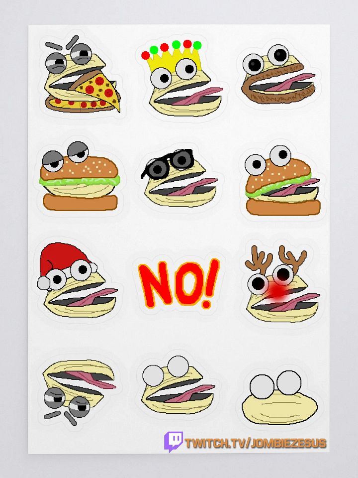 Jombie's Clam Stickers - Set #3 product image (1)