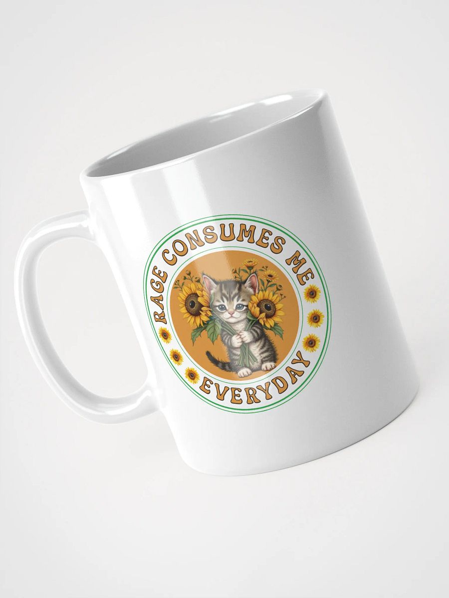 Rage Consumes Me Everyday Cat & Sunflowers Mug product image (2)