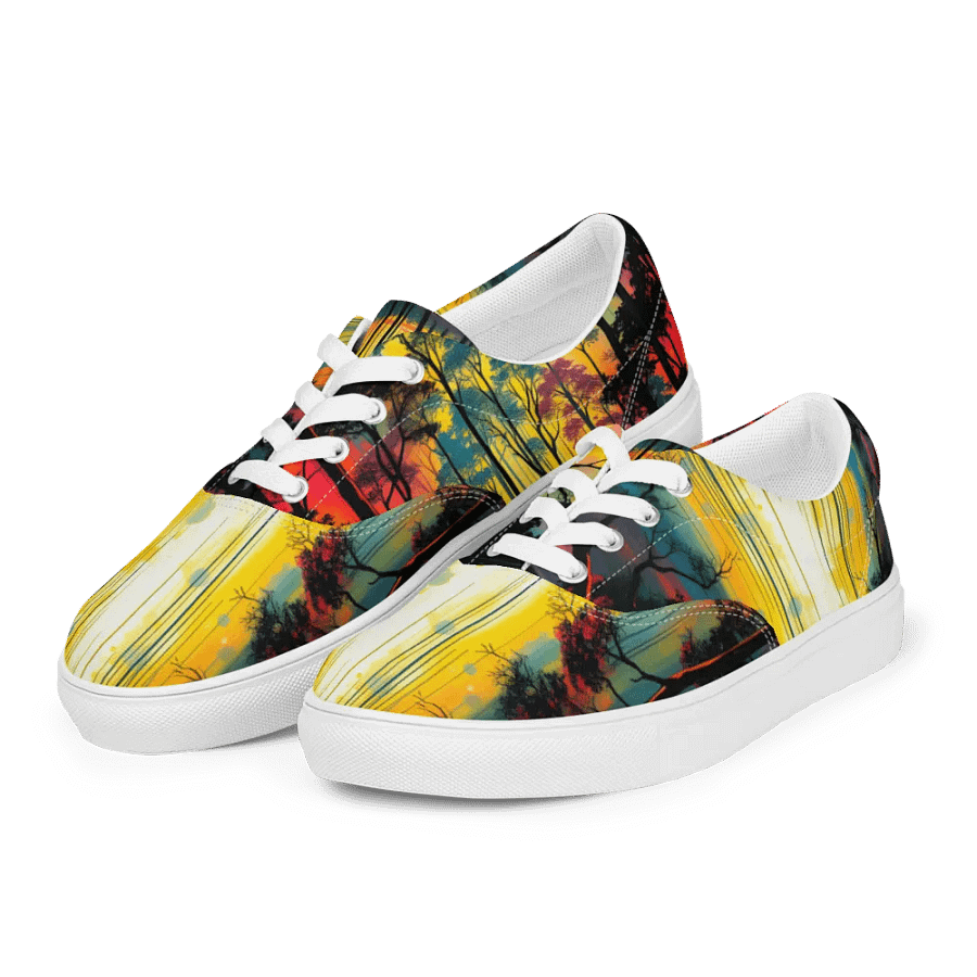 women's sizing, Enchanted Forest Lace-Up Canvas Shoes product image (4)