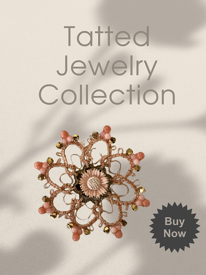 Lace Brooch with Genuine Antique Hand-Carved Ivory Flower product image (1)