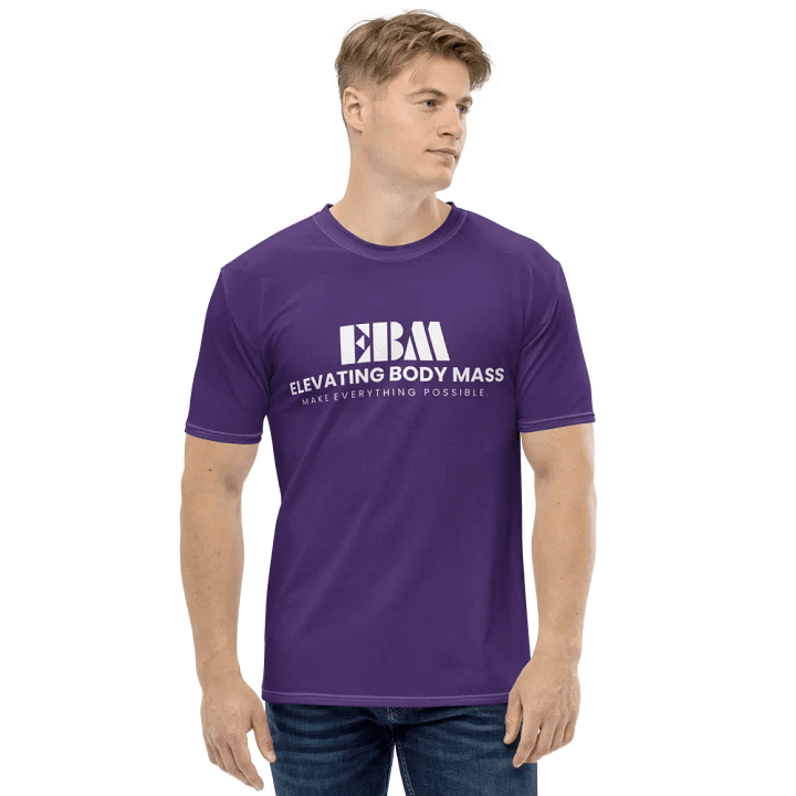 EBM Purple Crew Neck T-Shirt (White Logo) product image (1)