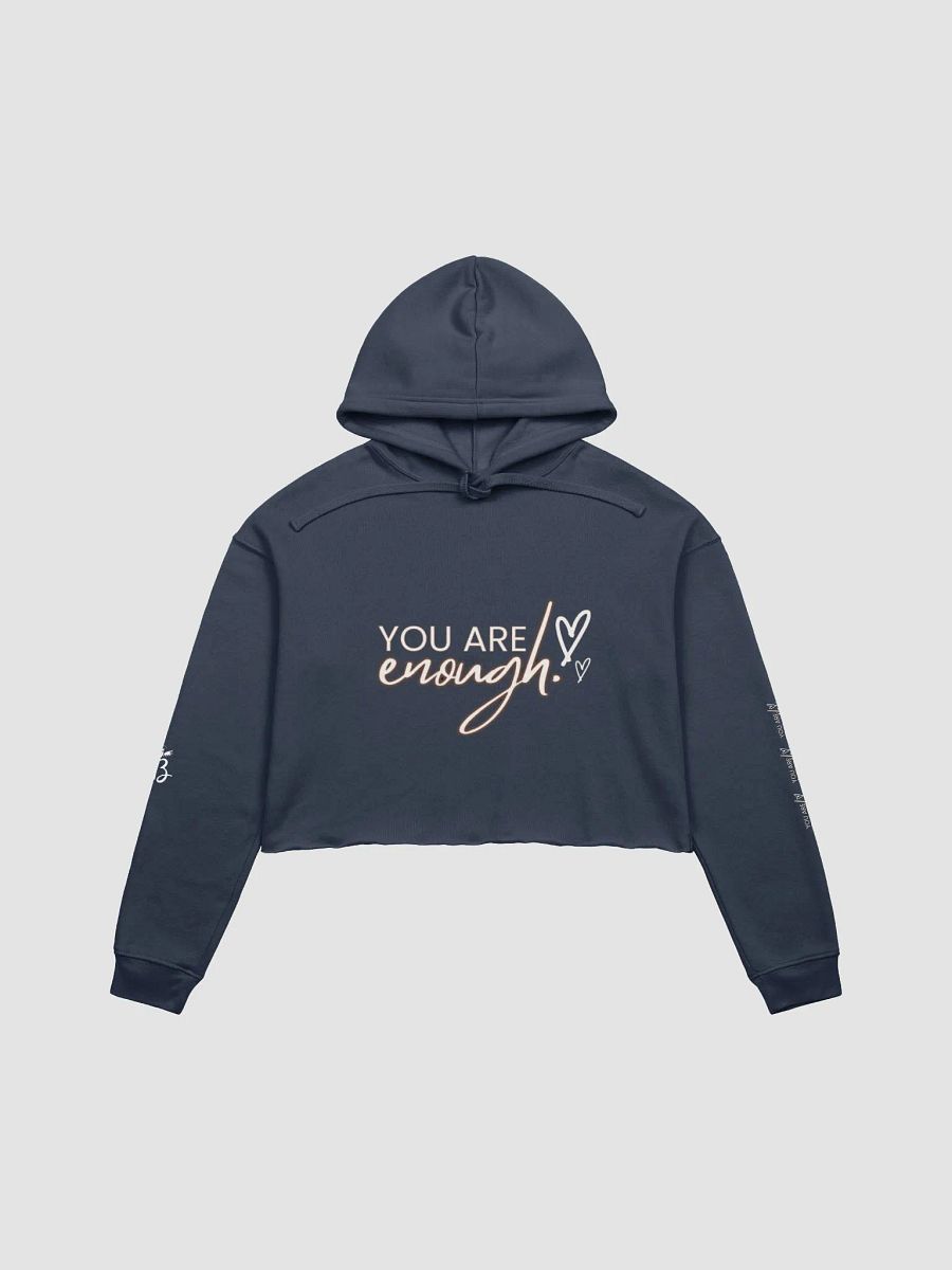 You Are Enough: Womens Fleece Crop Hoodie (Dark Colors) product image (17)