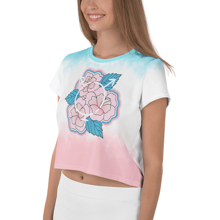 LGBTQIAP2S+ 2025, Trans Flower with Symbol, Crop Top product image (3)