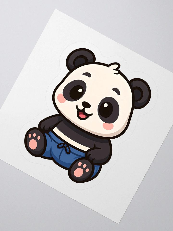 Cute Sticker of Panda in Swim Trunks product image (2)
