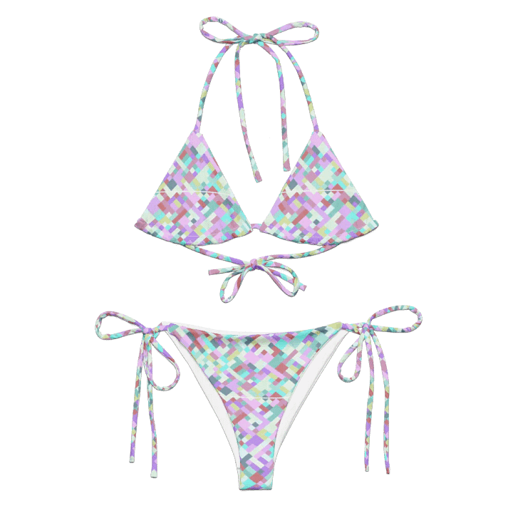 Colorful Mosaic Pattern Design String Bikini - v5 product image (1)