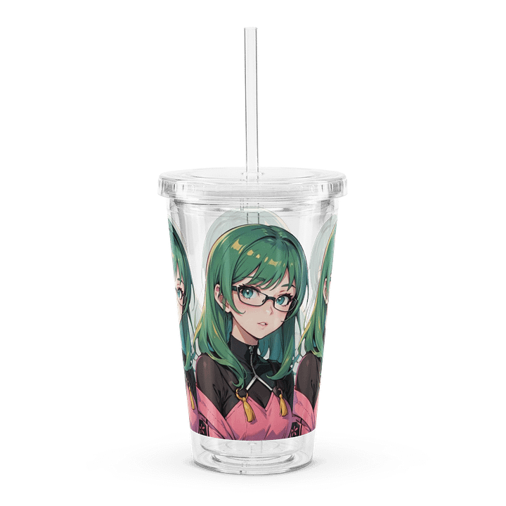 (Green WAIFU) K Clear Plastic Tumbler product image (1)
