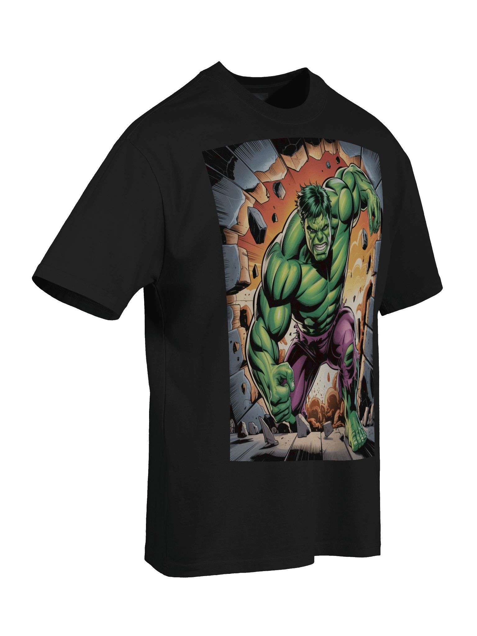Abyss Assault: Hulk Wall-Rupturing Fury Oversized Faded T-Shirt product image (8)
