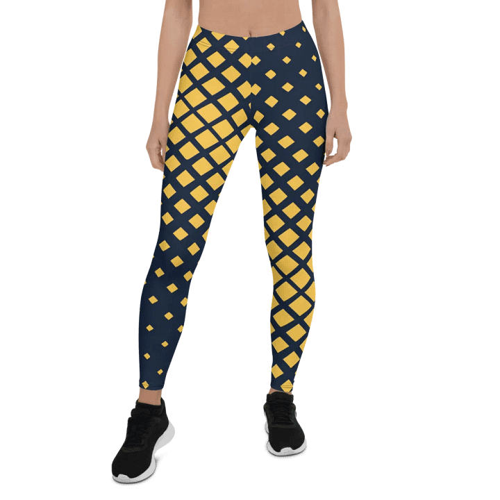 Golden Grid All-Over Leggings product image (1)