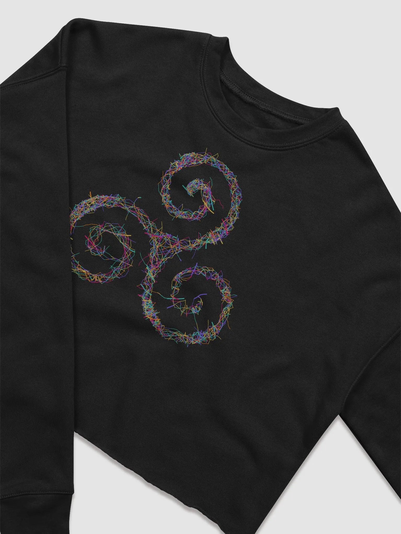 Psychedelic Triskelion Crop Sweatshirt product image (3)