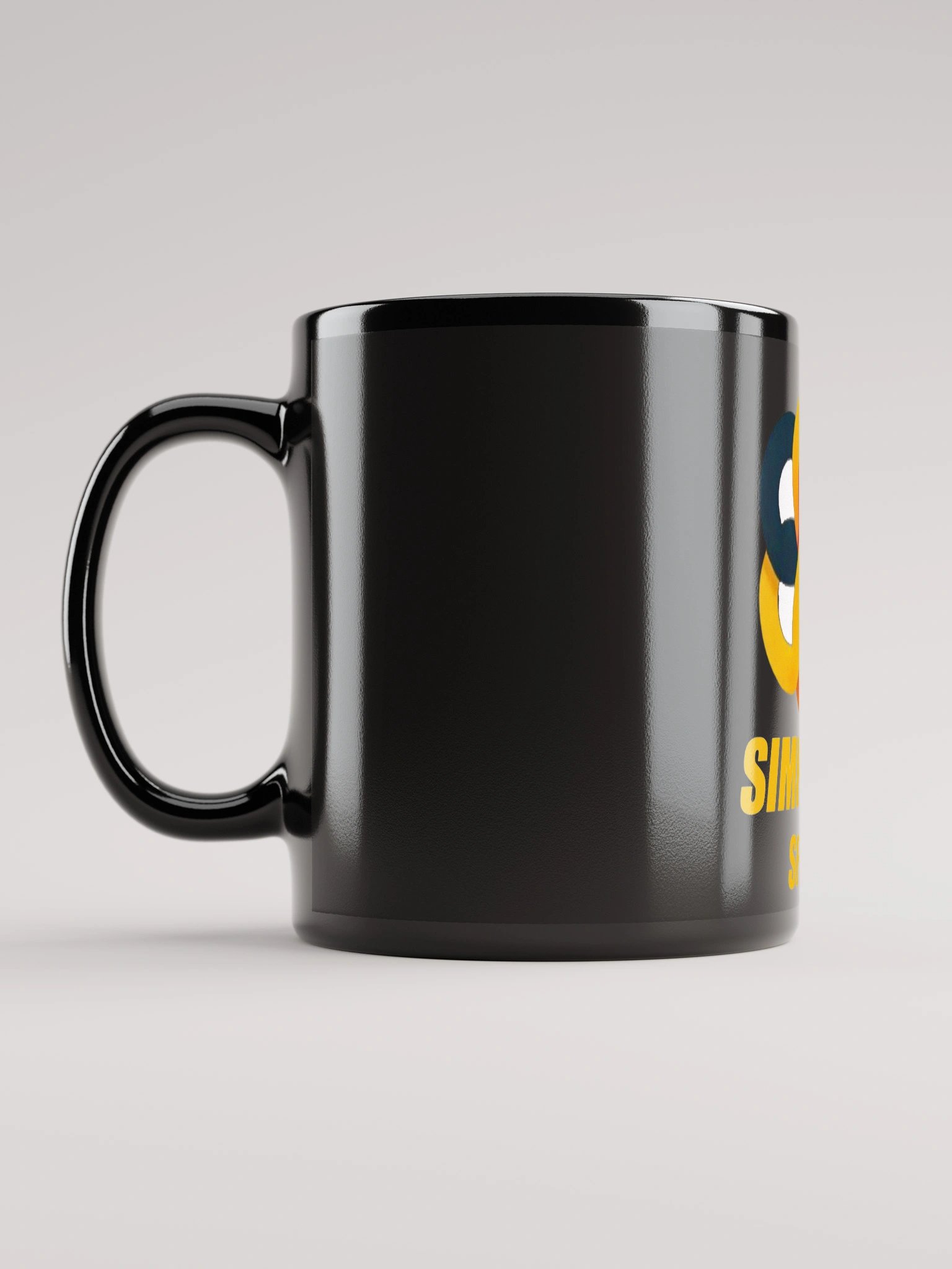 Simplicity Speaks Black Glossy Mug product image (12)