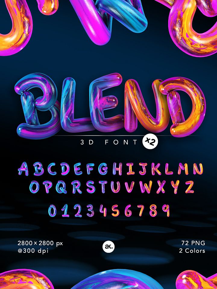 Blend 3D Font product image (1)