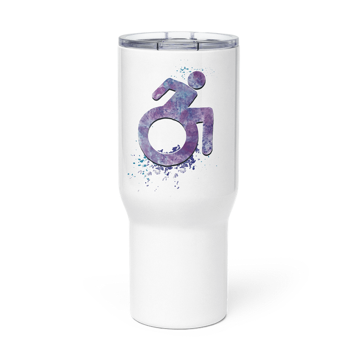 Wheelie, Purple Splash Handled Travel Mug product image (1)