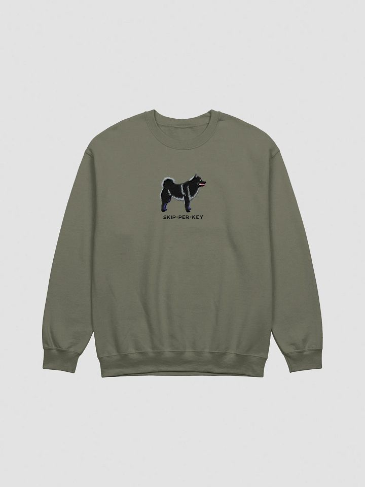 Skip-Per-Key Sweatshirt (Embroidered) of a Schipperke(Black) product image (7)