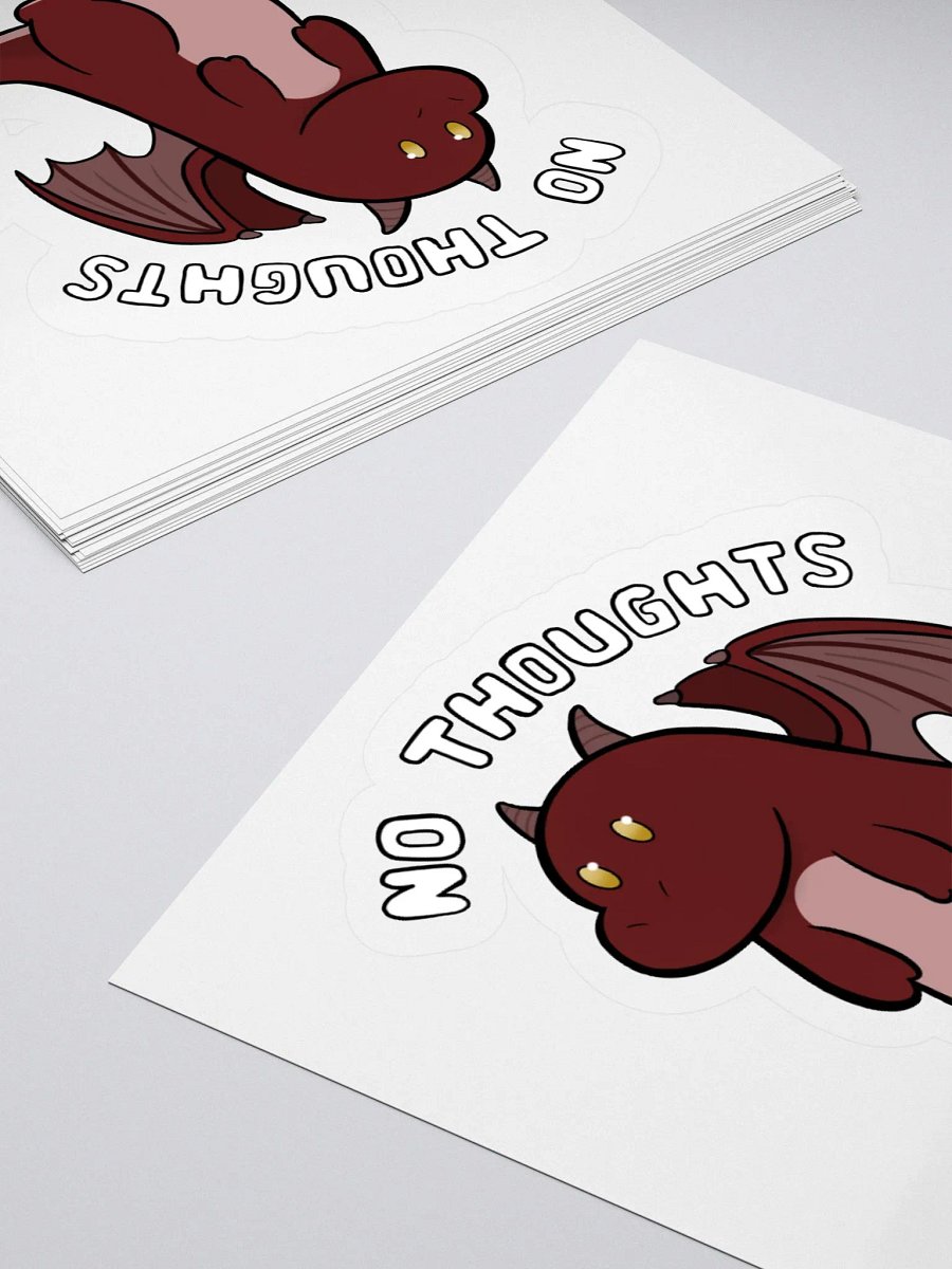 Arthur The ADHD Dragon - No Thoughts Head Empty - Sticker product image (4)