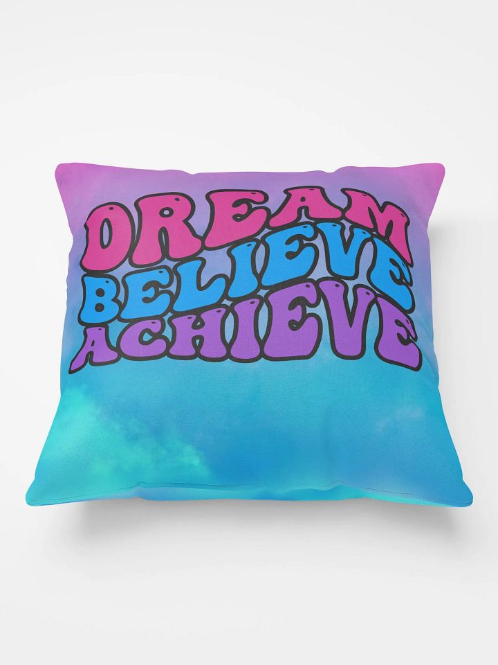Dream Believe Achieve Inspirational Pillow product image (1)